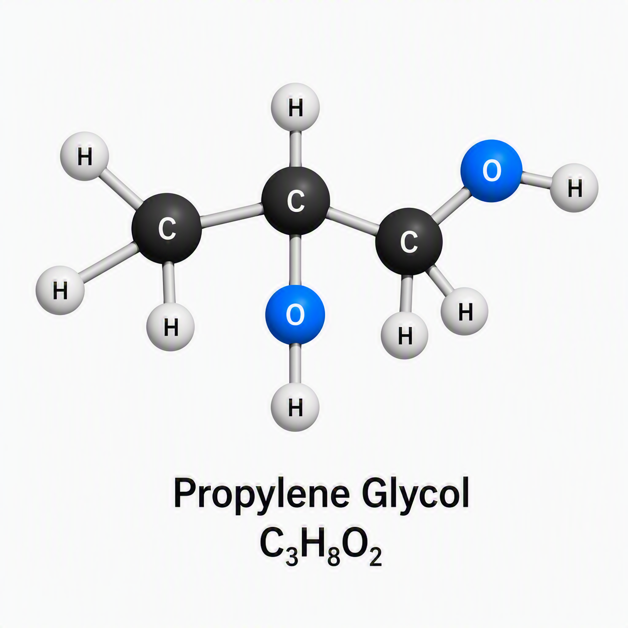 Molecular structure of Propylene Glycol