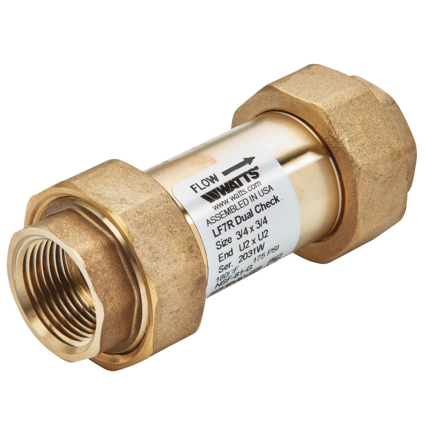 Product Image Lead Free Residential Dual Check Valve