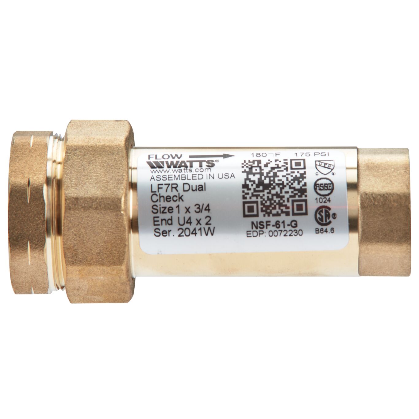 Product Image Lead Free Residential Dual Check Valve