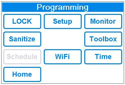 Programming screen for Watts OnSite