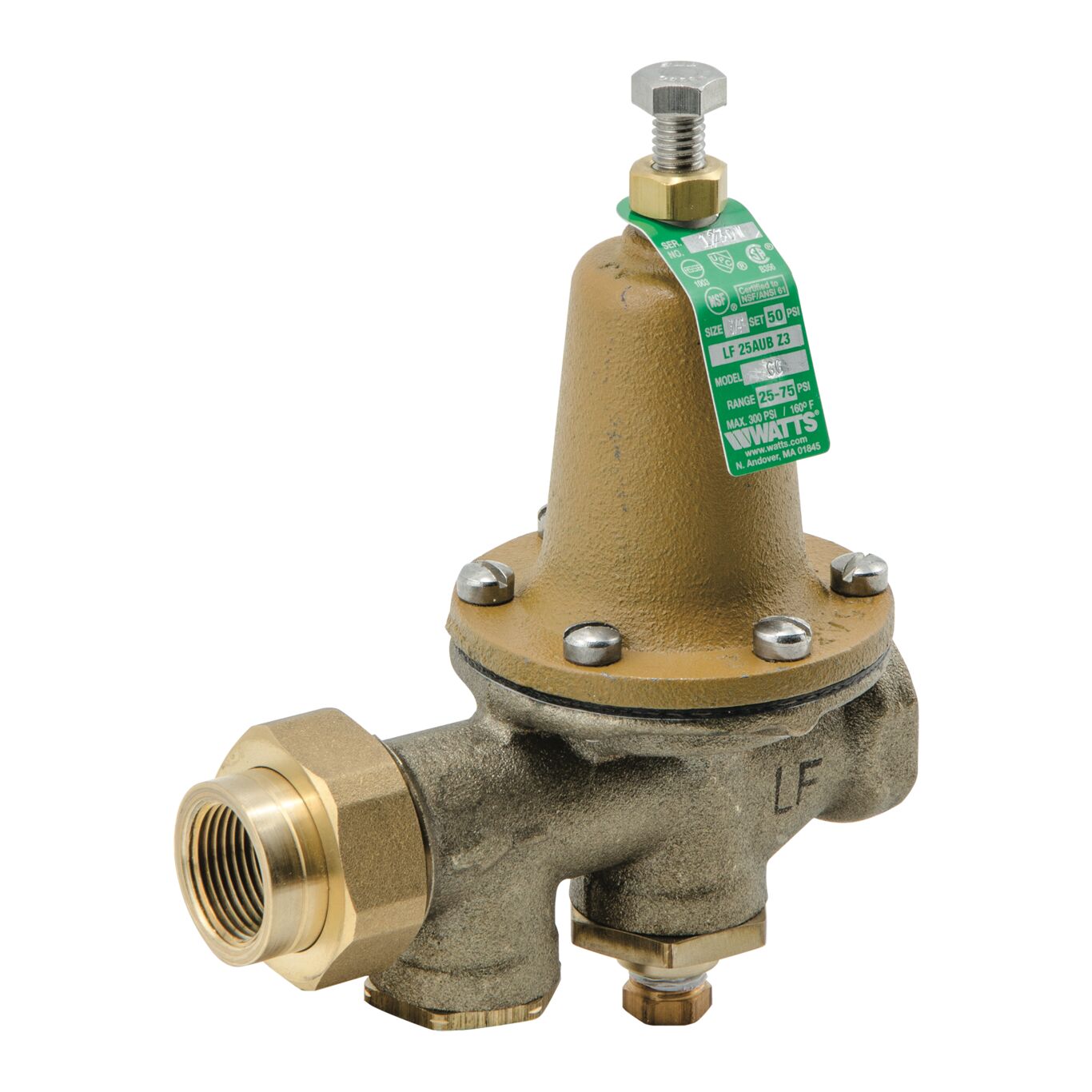Watts 3/4 LF 25 AUB-Z3 Water Pressure Reducing Valve for sale online