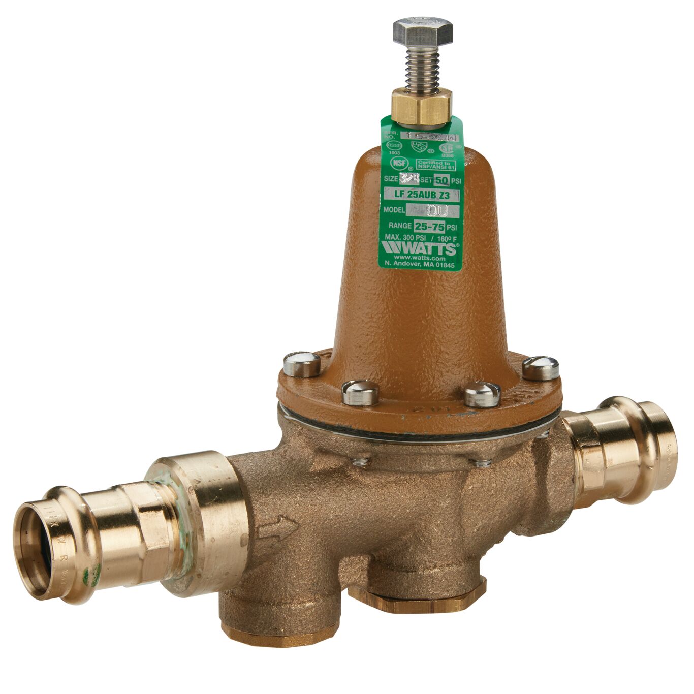 WATTS 1/4 LF 26AA Pressure Regulator,1/4 In,1 to 25 psi 