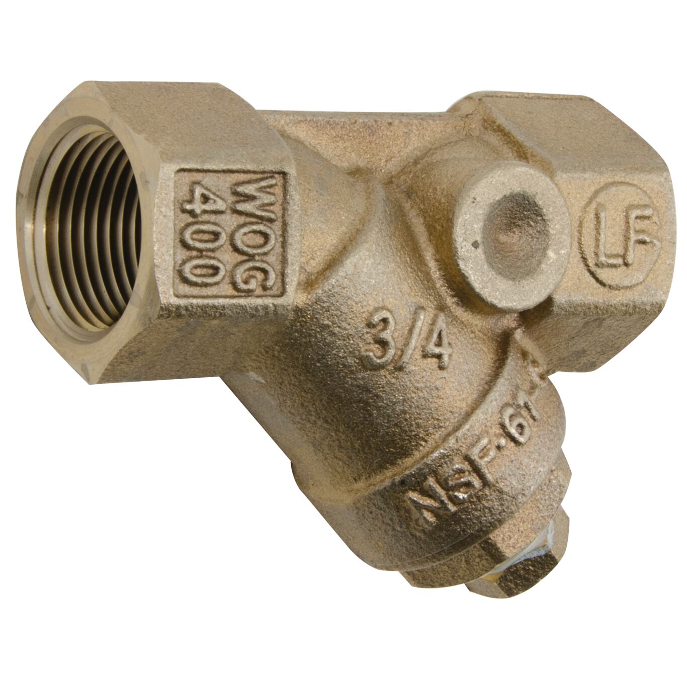NEW Y-Strainer Bronze Threaded NPT Female Lead-Free Mesh Screen WOG 400 125 WSP 