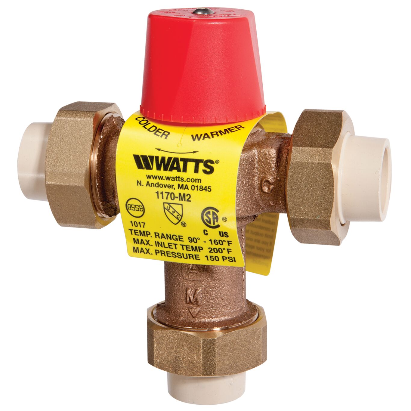 WATTS LF1170-M2-US Thermostatic Mixing Valve,1 in. 