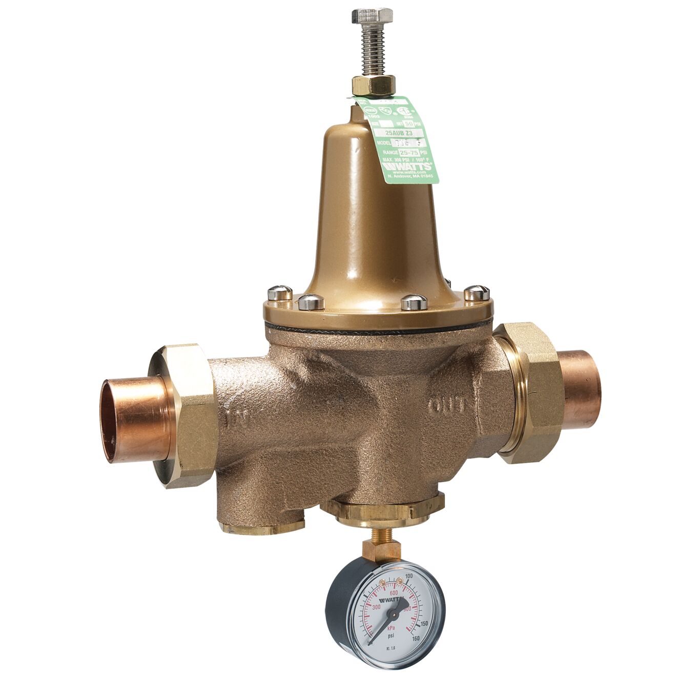 Watts 1 in. Lead-Free Brass FPT x FPT Water Pressure Reducing Valve 1  LF25AUB-Z3 - The Home Depot