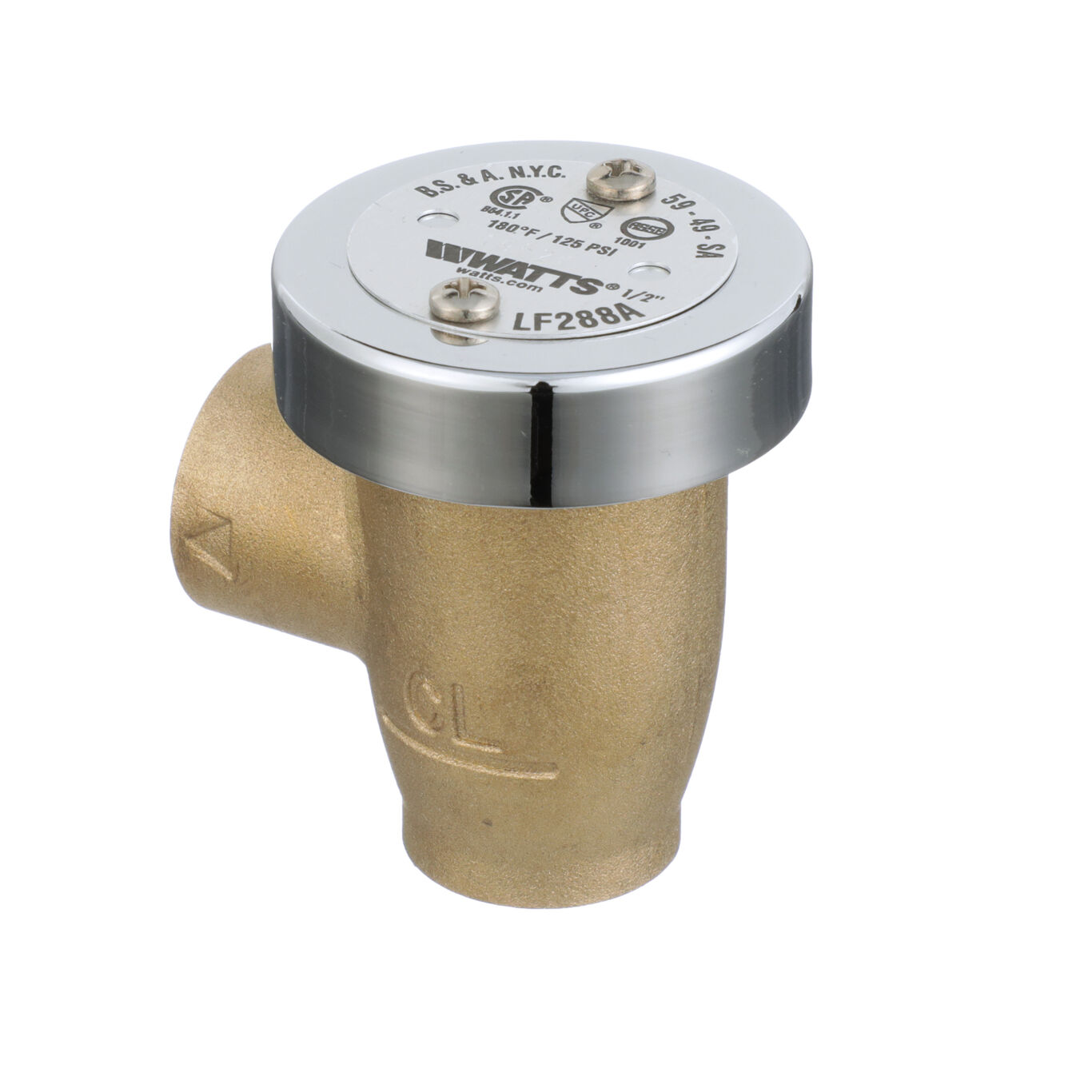WATTS 1/4" 288A SC BRASS ANTI-SIPHON VACUUM BREAKER 0340180 