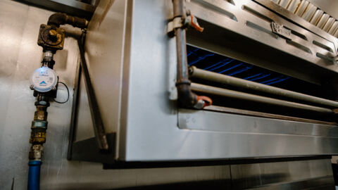 Dormont Flo Pro product installed on a commercial oven.