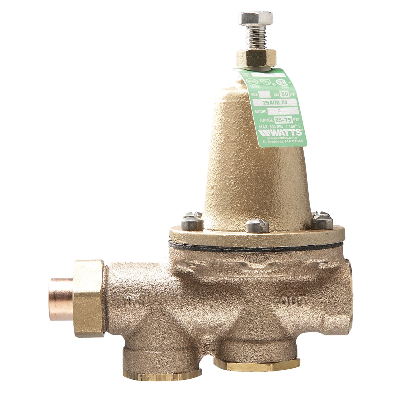 Watts 1 in. Lead-Free Brass FPT x FPT Water Pressure Reducing Valve 1  LF25AUB-Z3 - The Home Depot