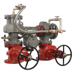 Lead Free MasterSeries N-Pattern Reduced Pressure Zone Detector Assembly Backflow Preventer, Domestic OSY Gates, Meter and Flood Sensor