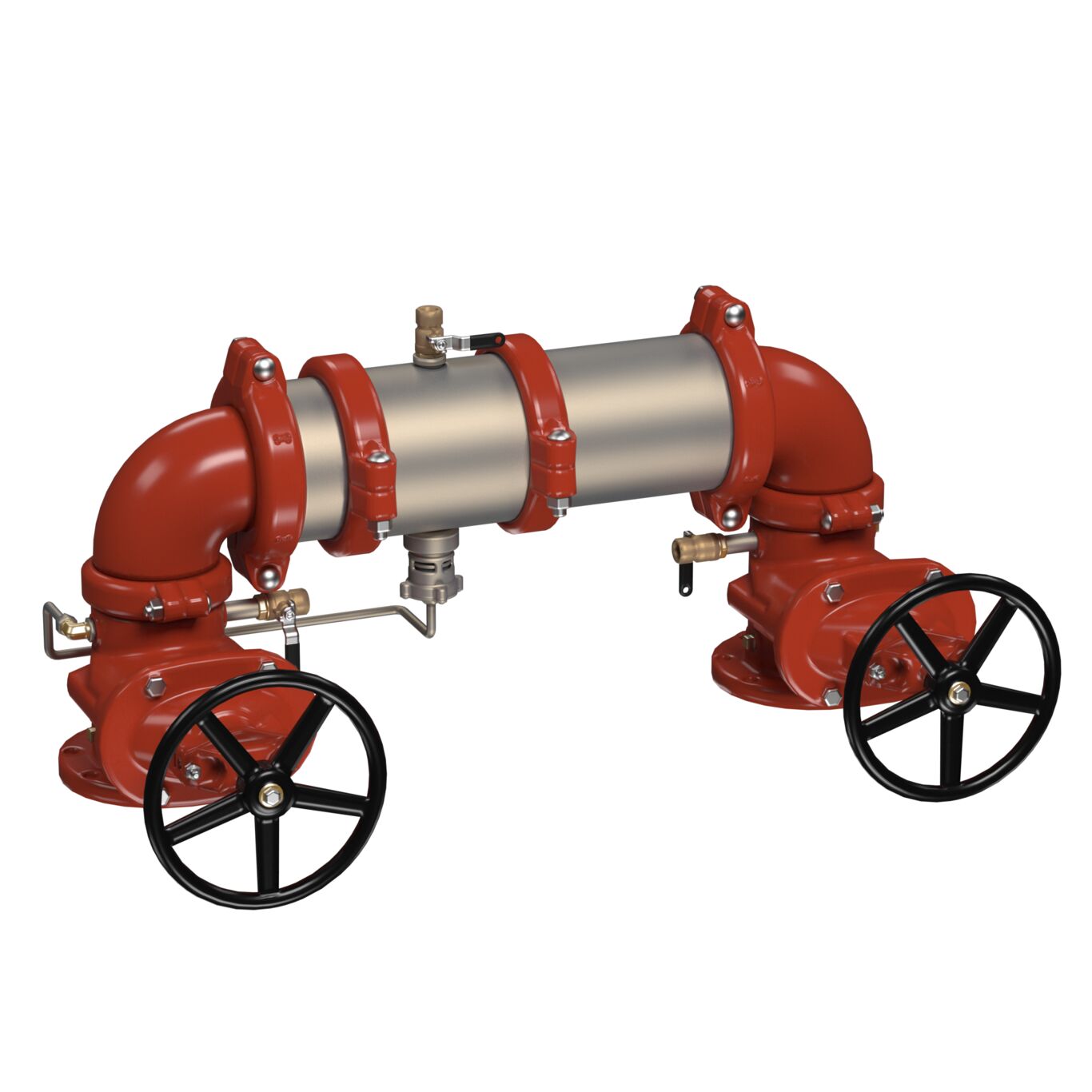 Stainless Steel Reduced Pressure Zone Backflow Preventer Assembly, Maxim, NRS Shutoff Valves, Link Check Modules, N Pattern