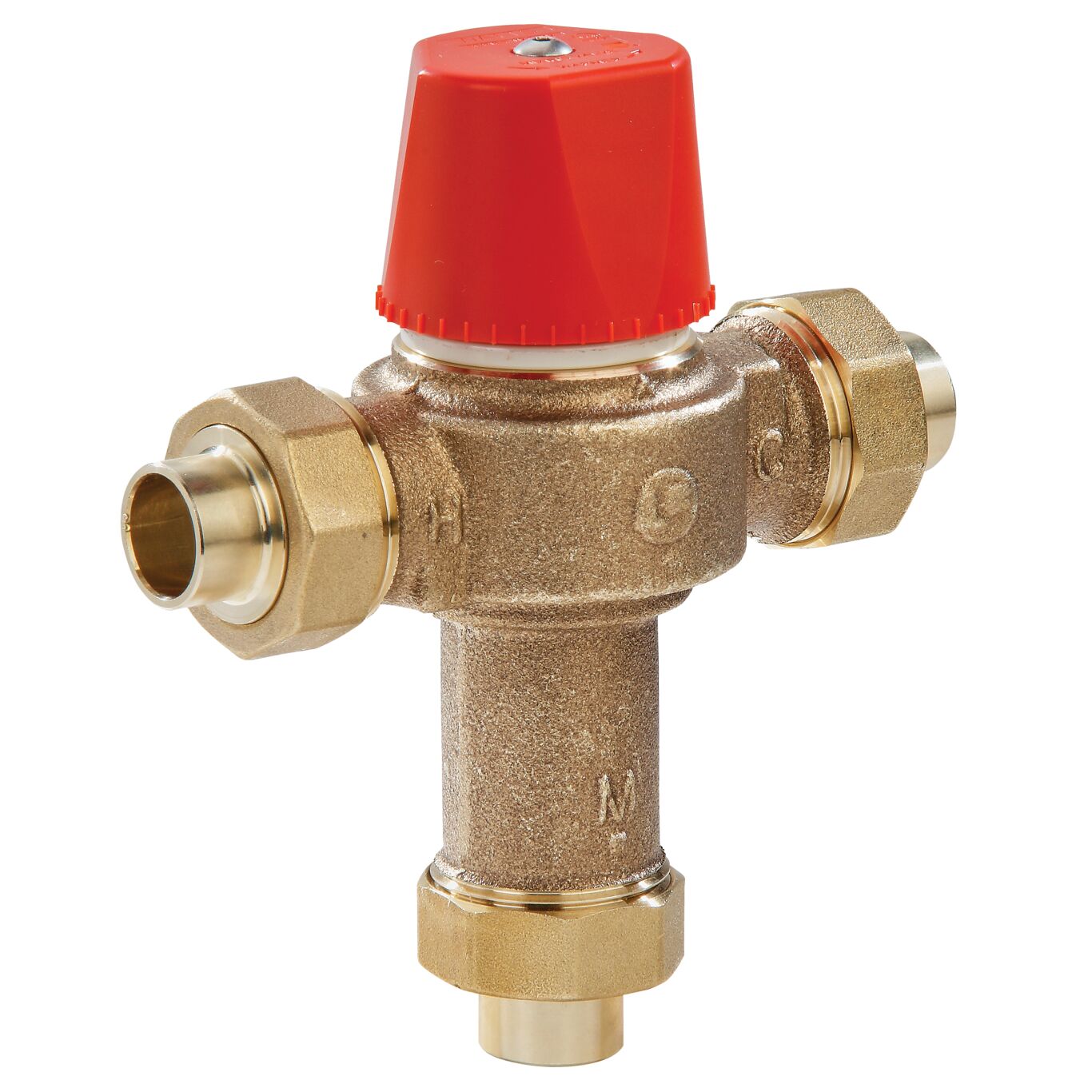 Adjustable Thermostatic Mixing Valve Asymmetrical from 3/4”m by 20-45 ° C 