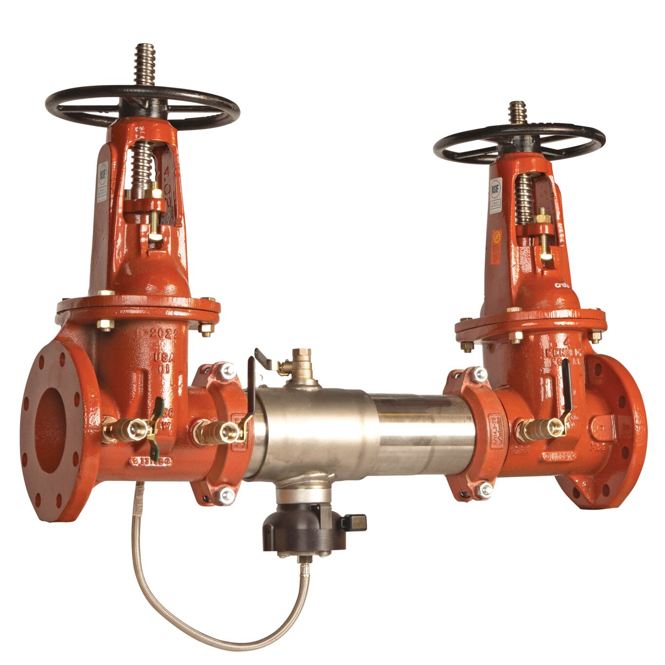 Reduced Pressure Valve Assembly Backflow Preventer, OSY Gates and Flood Sensor