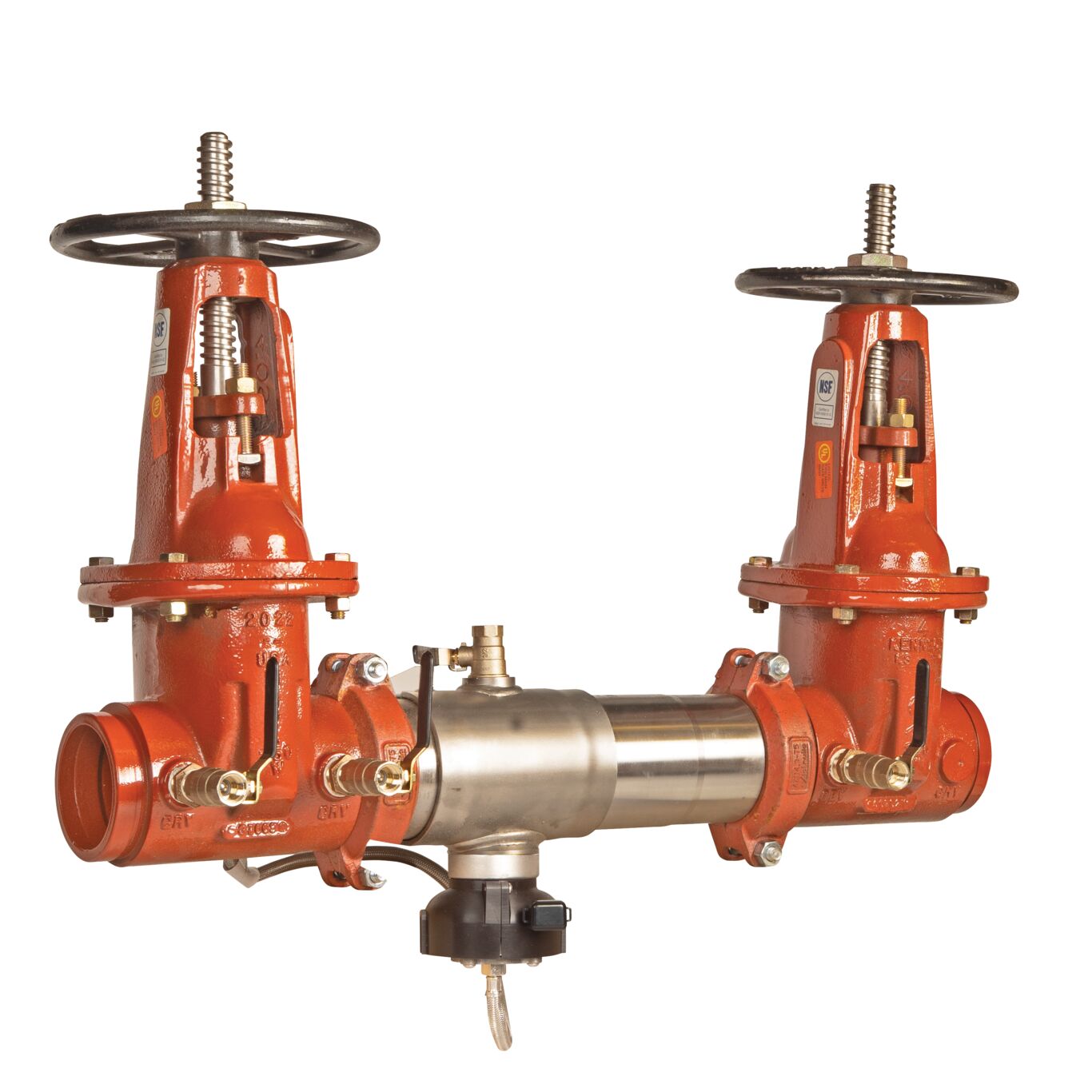 Reduced Pressure Valve Assembly Backflow Preventer, OSY Groove x Groove Gates and Flood Sensor