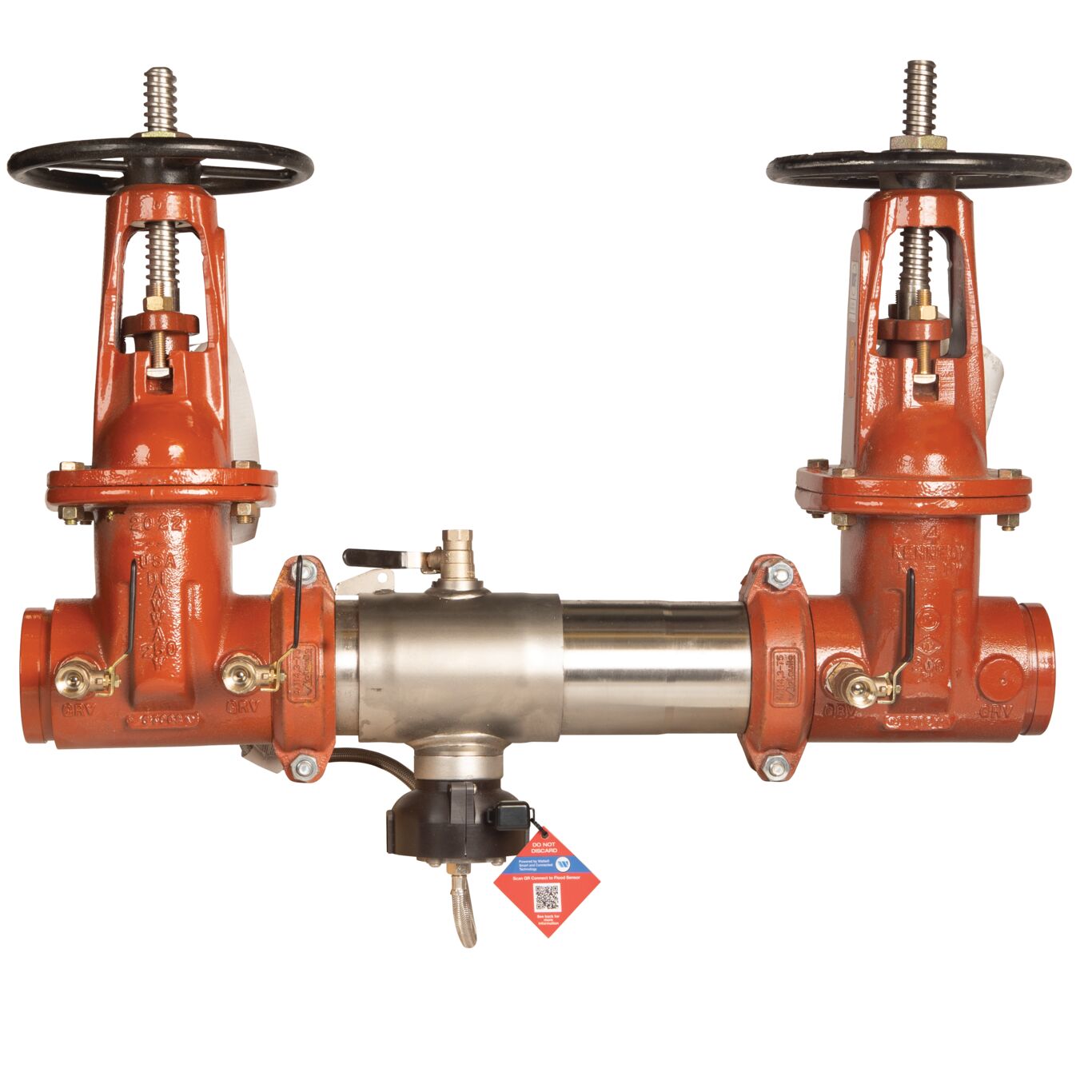 Reduced Pressure Valve Assembly Backflow Preventer, OSY Groove x Groove Gates and Flood Sensor