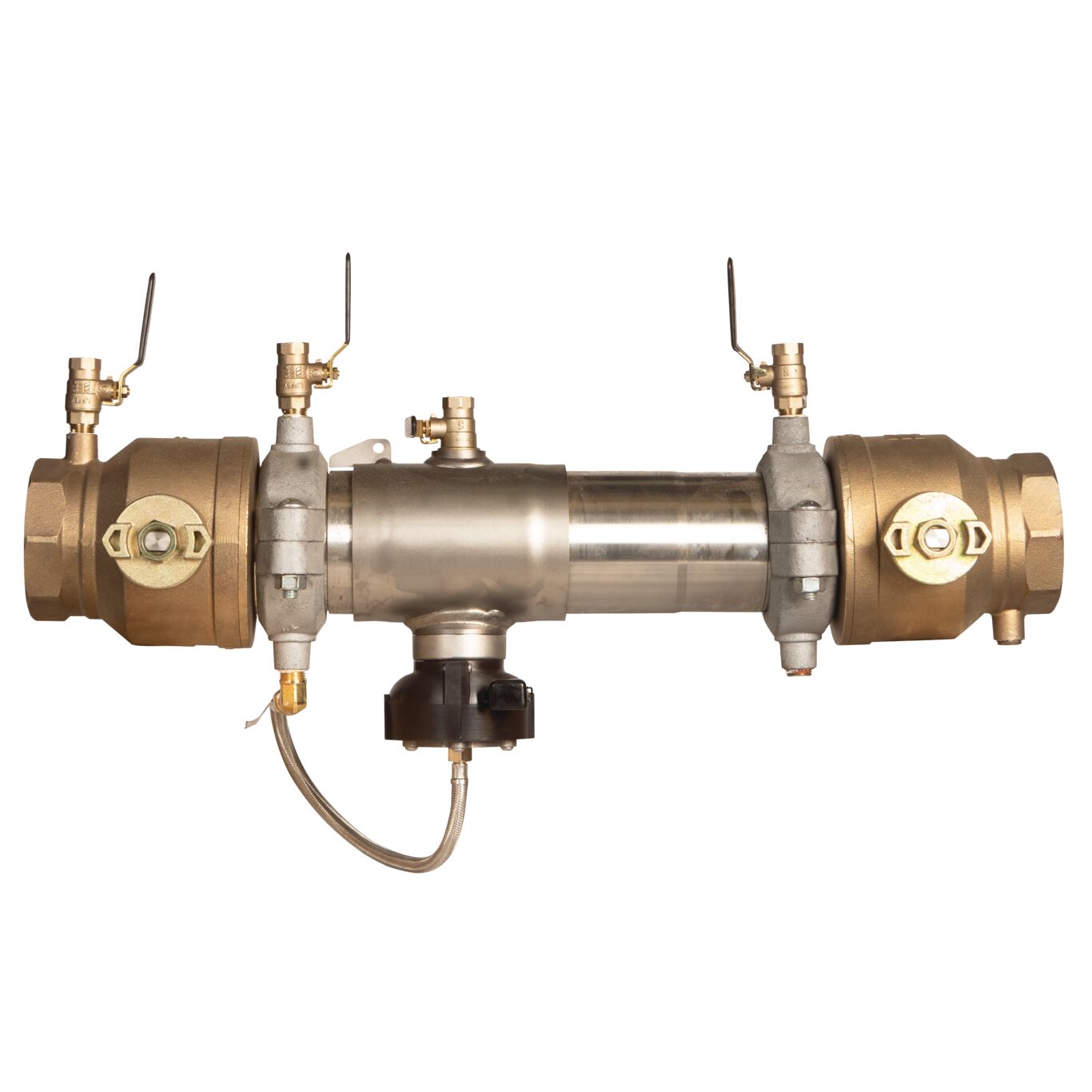 Reduced Pressure Valve Assembly Backflow Preventer, Quarter Turn Ball Valves and Flood Sensor