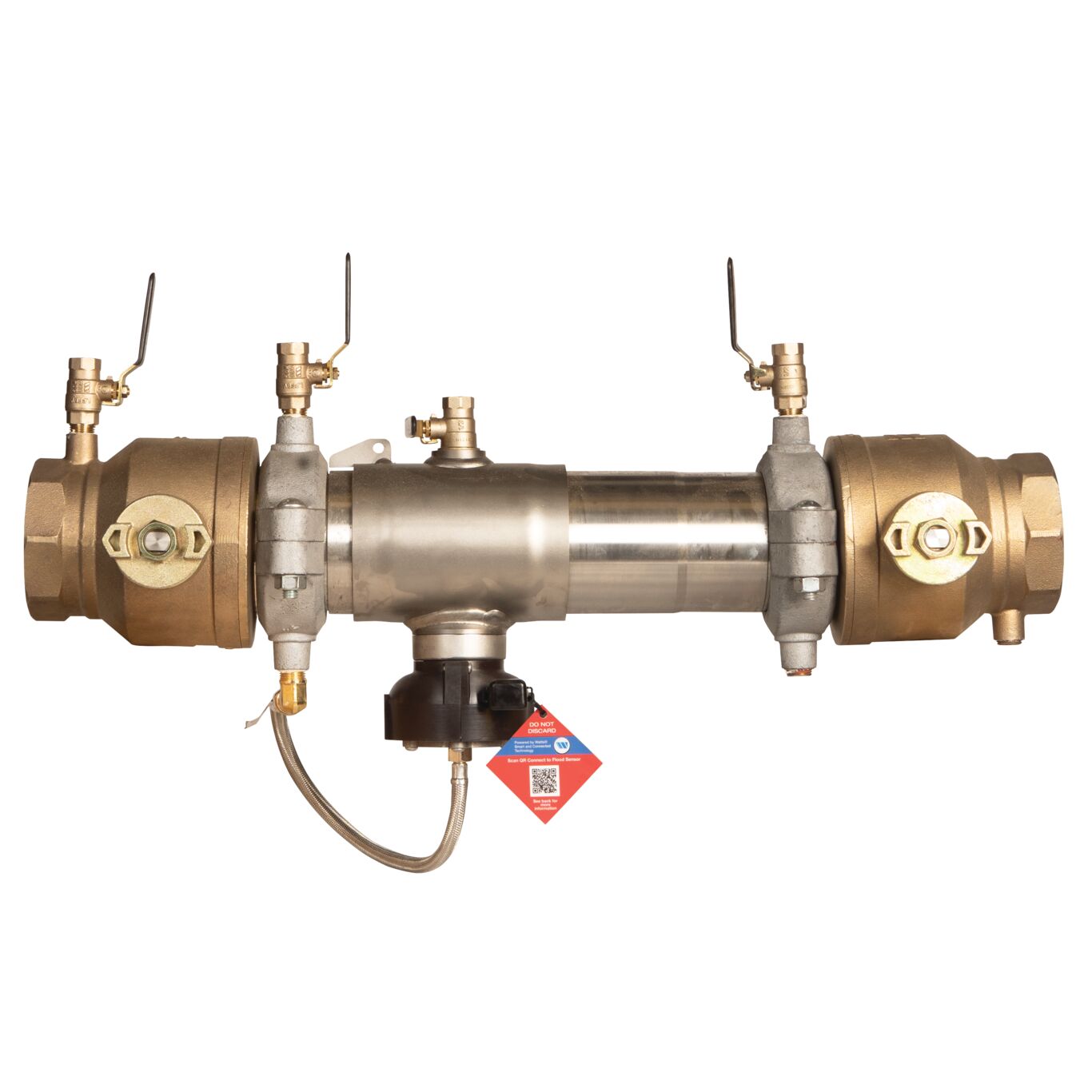 Reduced Pressure Valve Assembly Backflow Preventer, Quarter Turn Ball Valves and Flood Sensor
