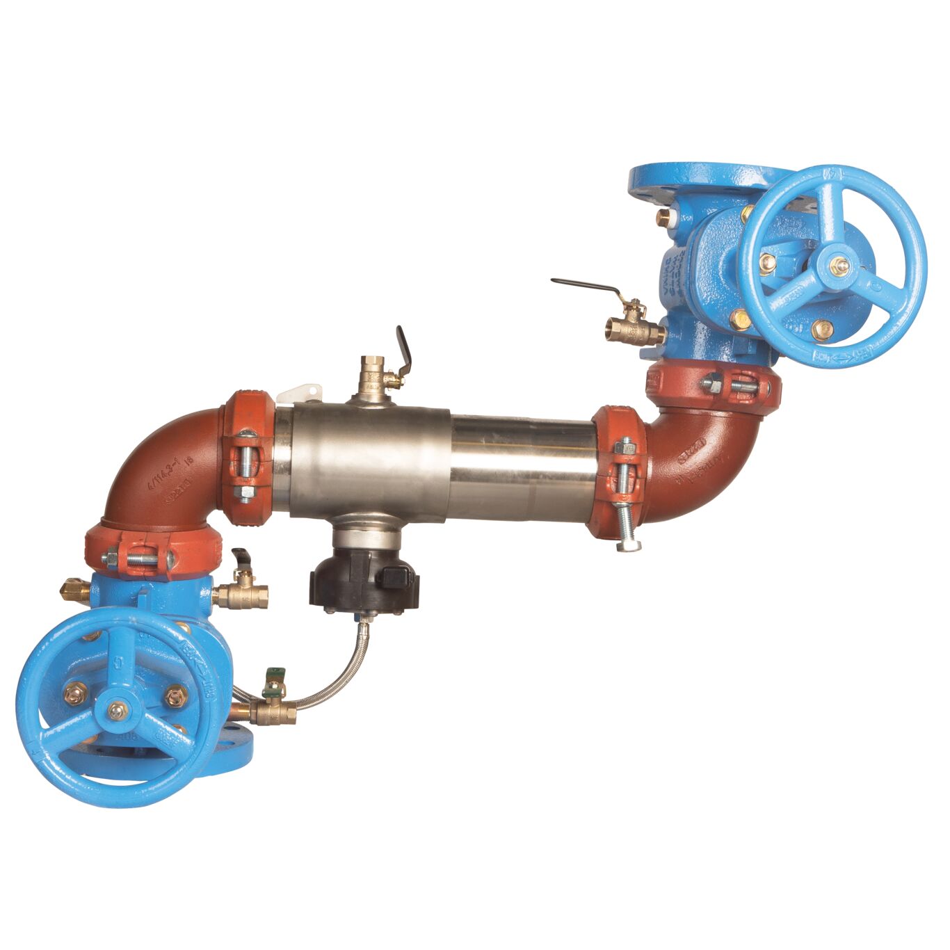 Reduced Pressure Valve Assembly Backflow Preventer, Z Pattern, NRS Gates and Flood Sensor