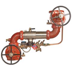 957RPDA Reduced Pressure Valve Assembly Backflow Preventer, Z Pattern, OSY Gates Cubic Feet Meter and Flood Sensor