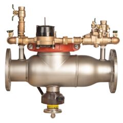 994RPDA Reduced Pressure Detector Assembly Backflow Preventer, Stainless Steel, Less Shutoffs, Cubic Feet Meter and Flood Sensor