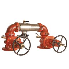 Reduced Pressure Valve Assembly Backflow Preventer, N Pattern, OSY Gates and Flood Sensor