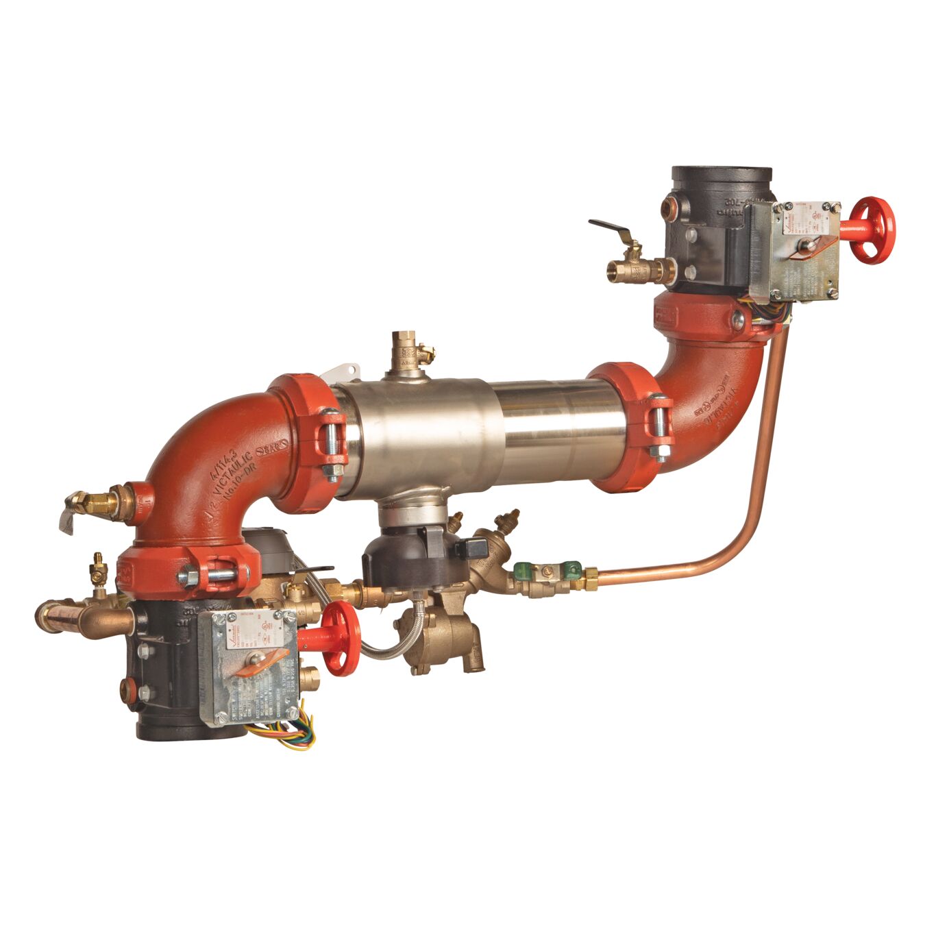 Reduced Pressure Valve Assembly Backflow Preventer, Z Pattern, Butterfly Gates, Meter and Flood Sensor