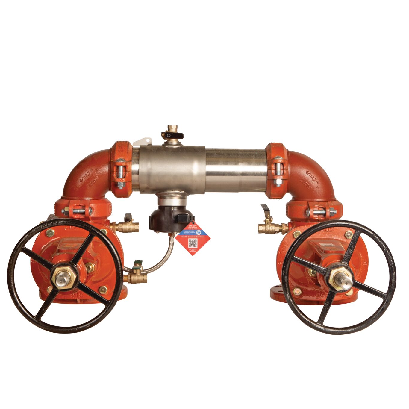 Reduced Pressure Valve Assembly Backflow Preventer, N Pattern, OSY Gates and Flood Sensor