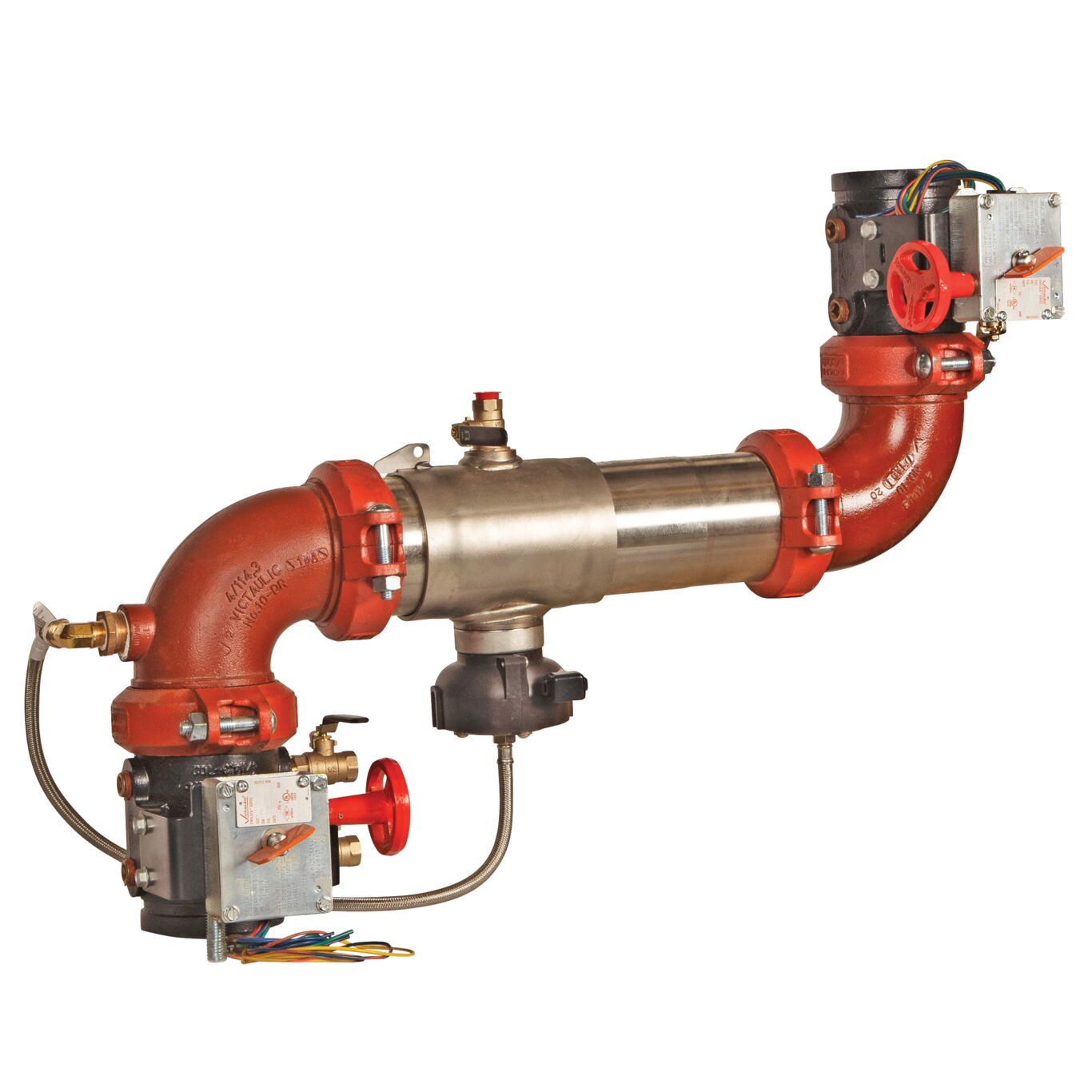 Reduced Pressure Valve Assembly Backflow Preventer, Z Pattern, Butterfly Valves and Flood Sensor