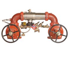 LF957RPDA Reduced Pressure Detector Assembly Backflow Preventer, N Pattern, OSY Gates, Meter and Floor Sensor