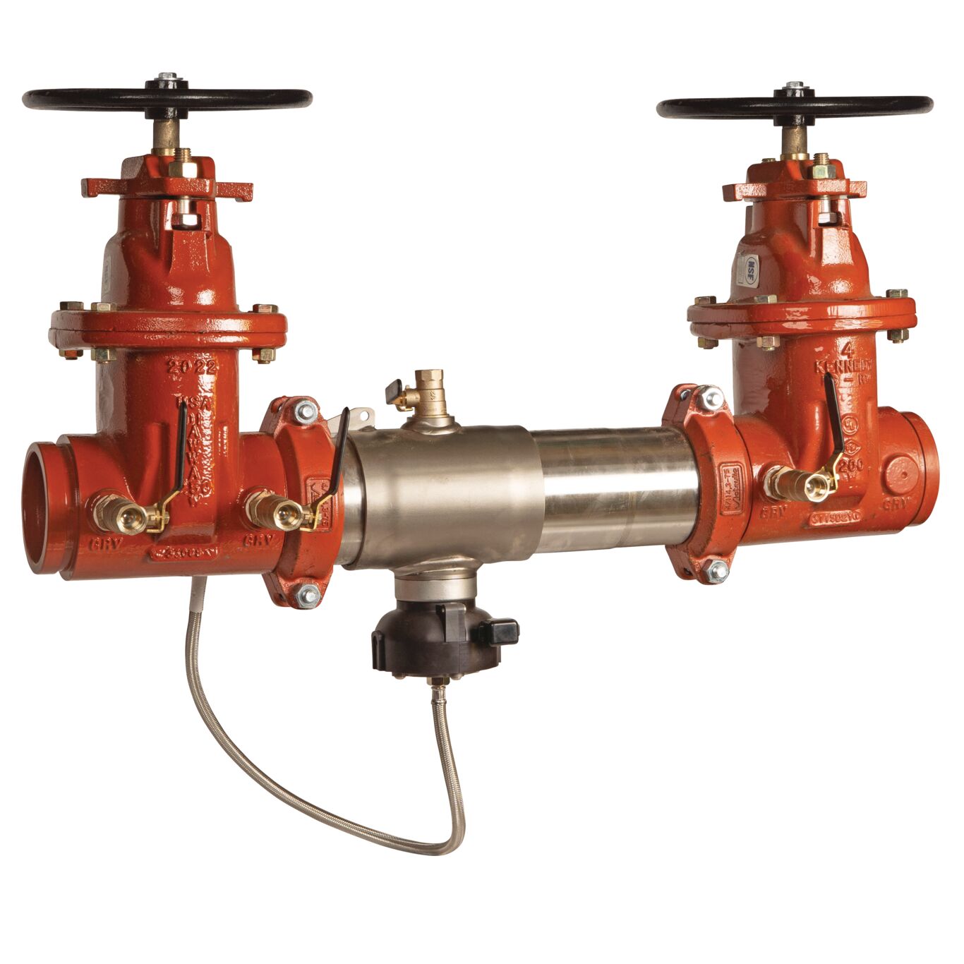 Reduced Pressure Valve Assembly Backflow Preventer, NRS Gates, Groove x Groove and Flood Sensor