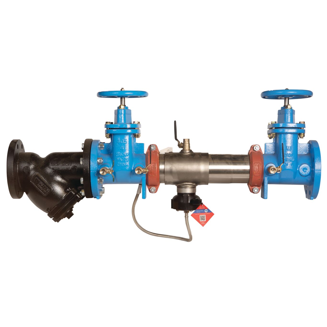 Reduced Pressure Valve Assembly Backflow Preventer, NRS Gates, Strainer and Flood Sensor