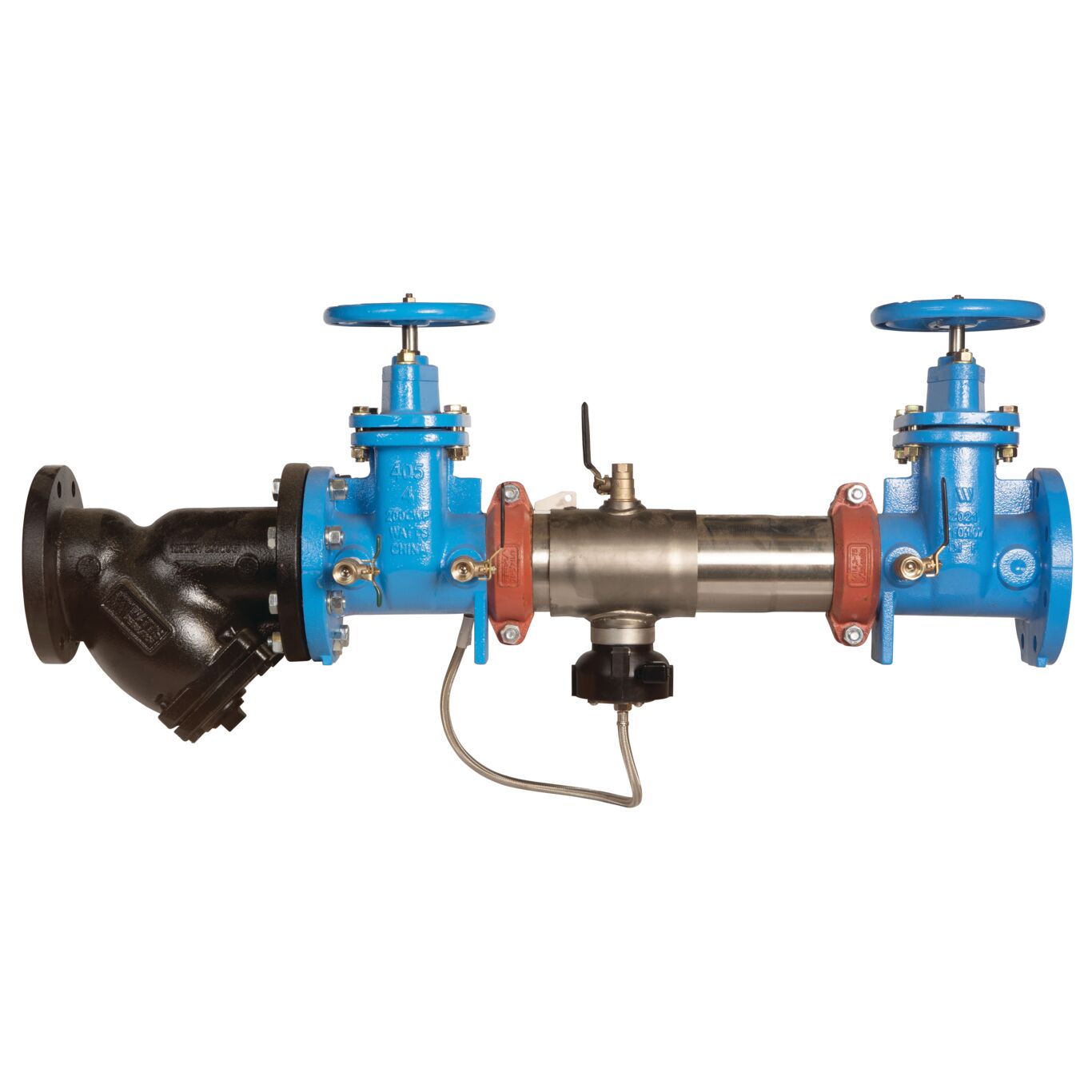 Reduced Pressure Valve Assembly Backflow Preventer, NRS Gates, Strainer and Flood Sensor