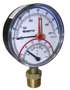 Watts DPTG Temperature and Pressure-Gauge in the Hydronic Baseboard Heater  Accessories department at