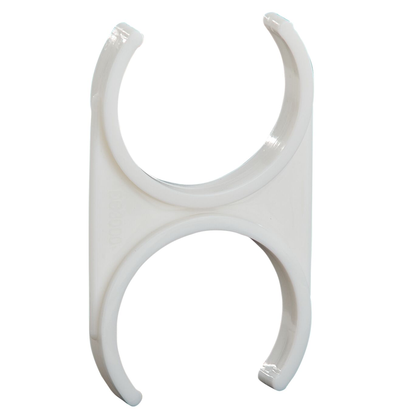 Double Clip, 2 1/2 x 2 1/2 IN, Double Membrane, White Plastic