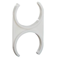 Double Clip, 2 1/2 x 2 1/2 IN, Double Membrane, White Plastic