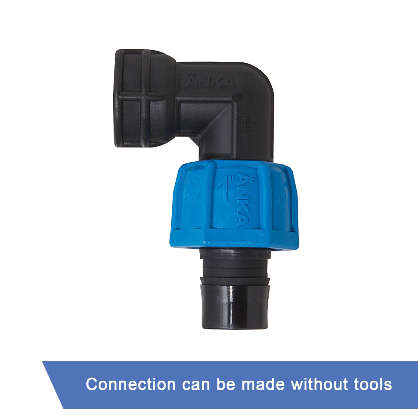 Product Image - ANKA 1 in. x 3/4 in. Fiberglass Reinforced Nylon 90-Degree FNPT x Barb Reducing Elbow