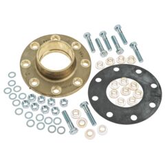 Product Image - Class 125 Dielectric Flange Pipe Fitting, Solder Copper Flange, Bronze Body, Gasket, Bolt Ins, Nuts, And Bolts