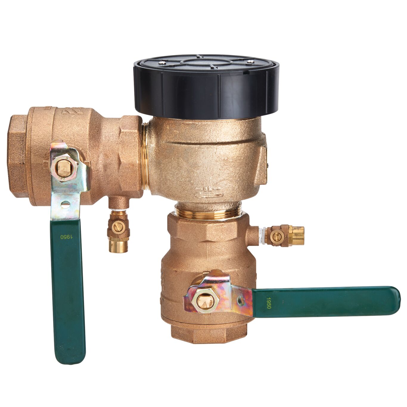 Product Image Bronze Freeze Resistant Pressure Vacuum Breaker, Quarter Turn Shutoff, Lever Handles