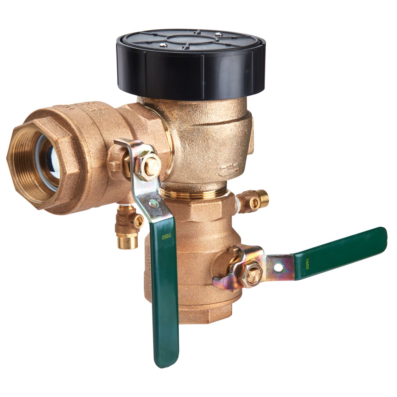 Product Image Bronze Freeze Resistant Pressure Vacuum Breaker, Quarter Turn Shutoff, Lever Handles 