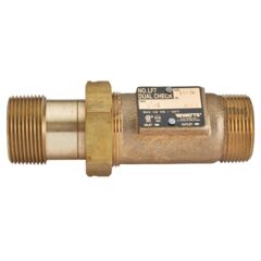 Product Image 1 1/4 X 1 1/4 In Lead Free Dual Check Valve, Union Male Npt Inlet X Male Npt Outlet