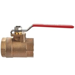 Product Image 1/4 In 2-Piece Standard Port Bronze Ball Valve, Actuator Mounting Pads, Stainless Steel Ball And Stem, Ss Handle And Nut