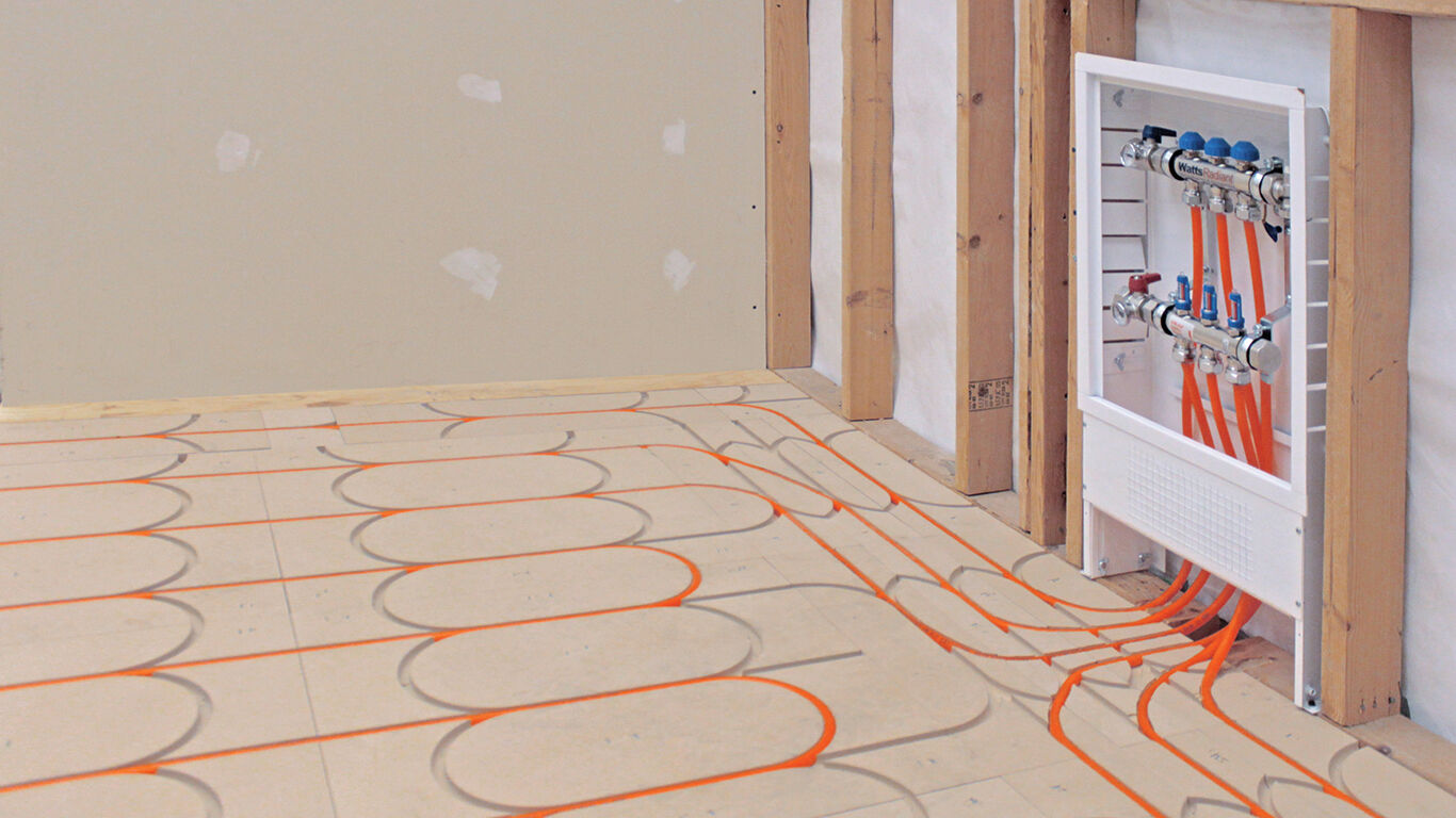 Floor store heating system